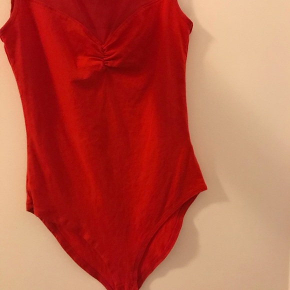 🦇 Forever 21 Red Mesh top BodySuit - Picture 12 of 12